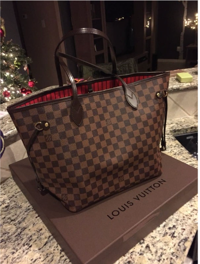Louis Vuitton Neverfull MM in Damier Ebene canvas